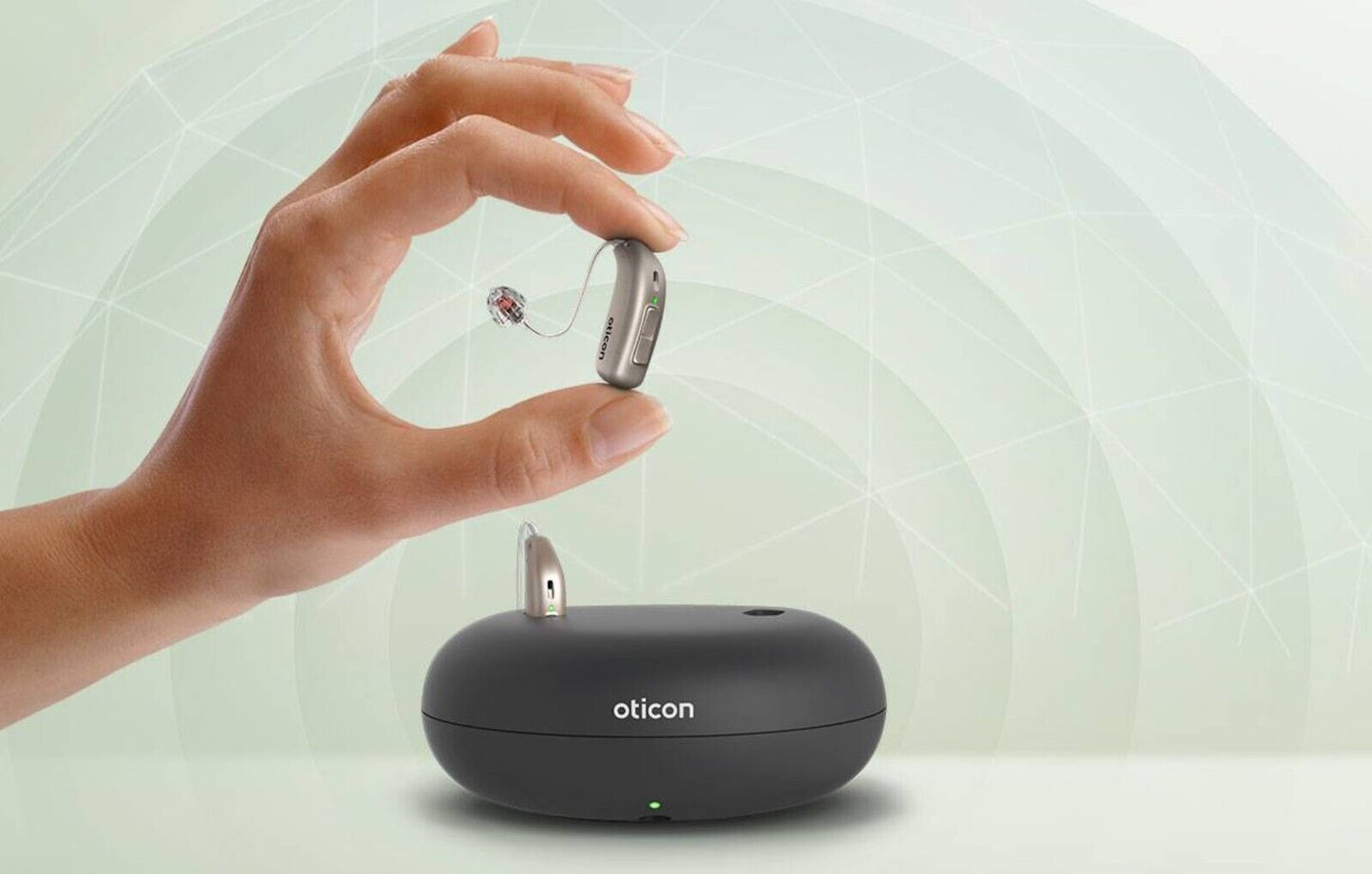 معينات السمع Oticon REAL 2 miniRITE-R القابلة لإعادة الشحن