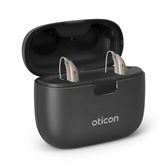 Designed for those on the go, this hearing aid charger is the perfect companion for your Oticon devices, ensuring you never miss a moment of clear hearing.