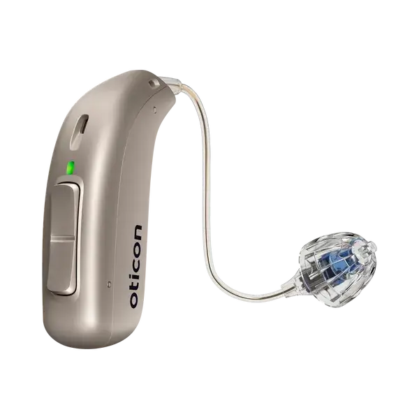 Rechargeable hearing aids from Oticon offer the ultimate in convenience, ready to support your hearing needs all day long.