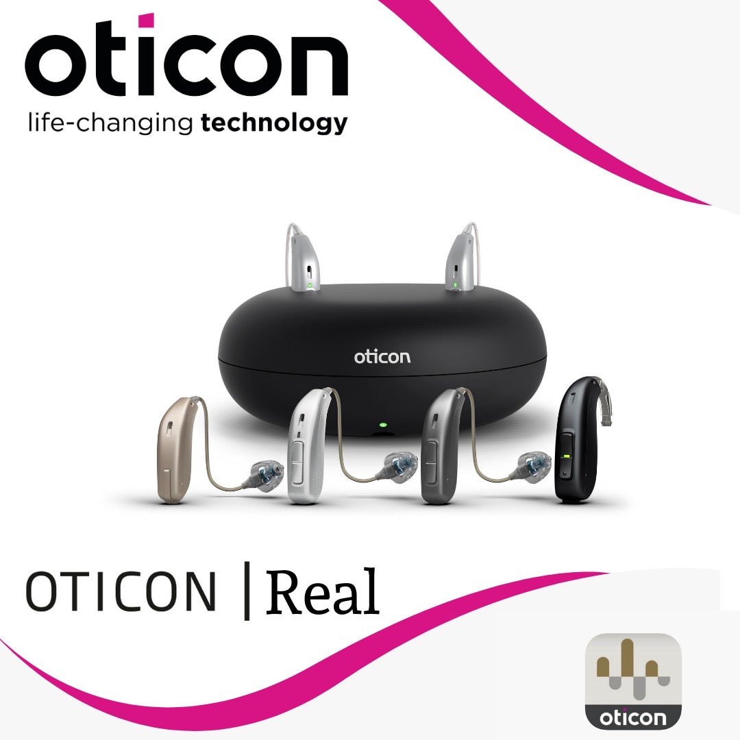 معينات السمع Oticon REAL 2 miniRITE-R القابلة لإعادة الشحن